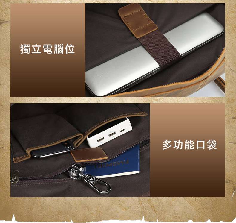 新款復古瘋馬皮後背包 真皮雙肩包 男士大容量戶外可掛行李箱旅行包雙肩背包 頭層牛皮商務背包電腦包 真皮包包