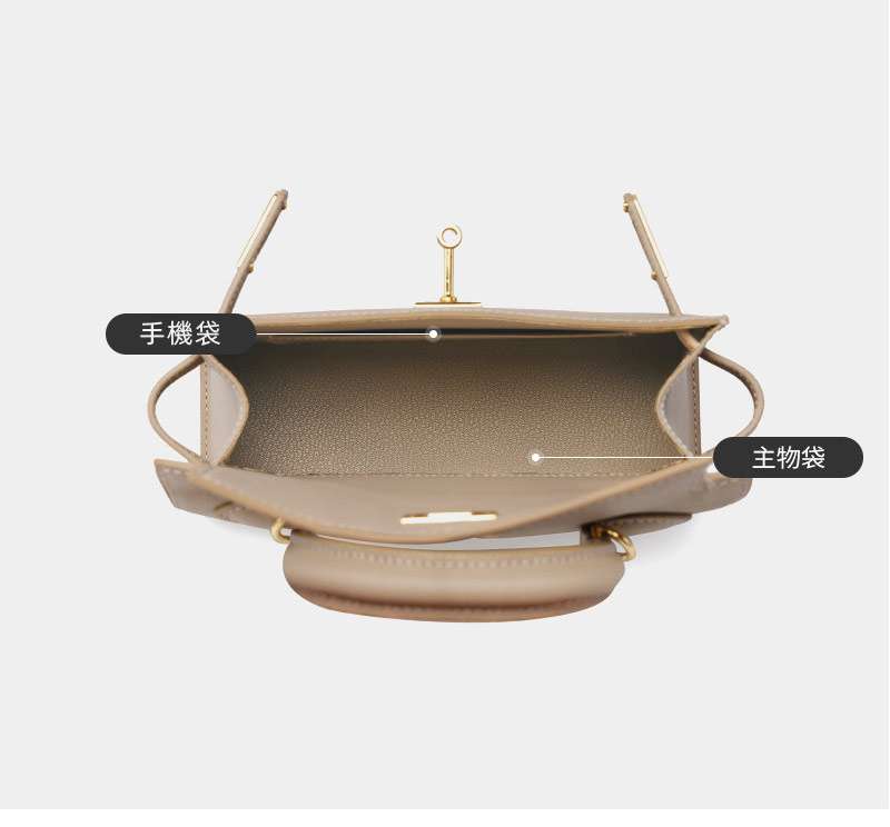 新款時尚牛皮手提包 高級感真皮凱莉包 mini斜挎手提小包包 女式鉑金包 真皮包包推薦