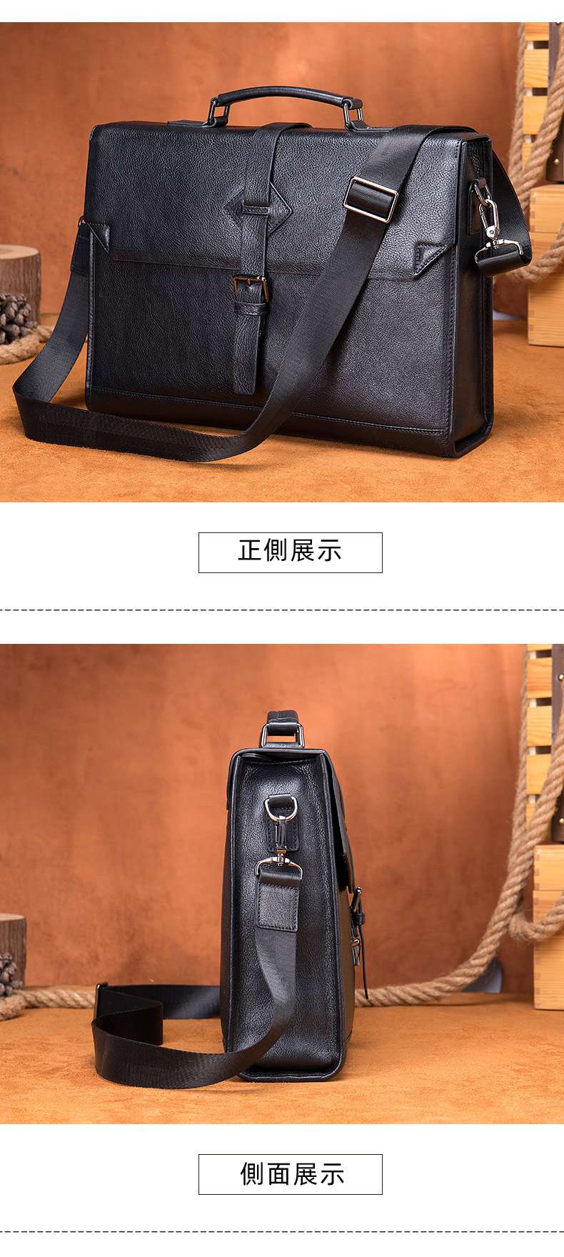 新款商務型真皮男包 潮流男士公文包單肩背包 15.6吋電腦包手提公事包 斜挎大容量筆電包推薦 真皮包包