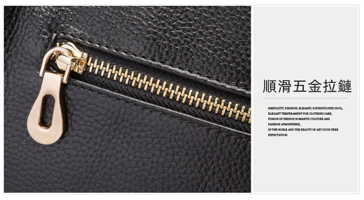 休閑時尚褶皺女士手提包 真皮單肩斜跨鏈條包 頭層牛皮斜背包手袋 真皮女包推薦  真皮包包
