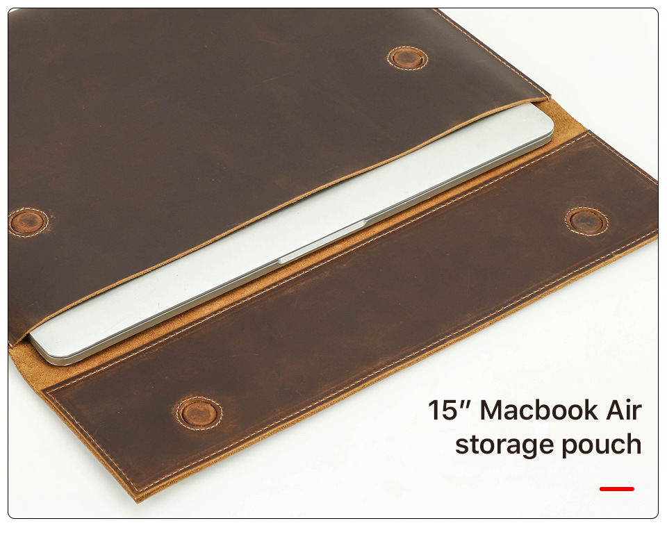 新款macbook air15保護套 真皮翻蓋式磁吸扣筆記本電腦內膽包 平板ipad包包皮夾保護套推薦 真皮包包