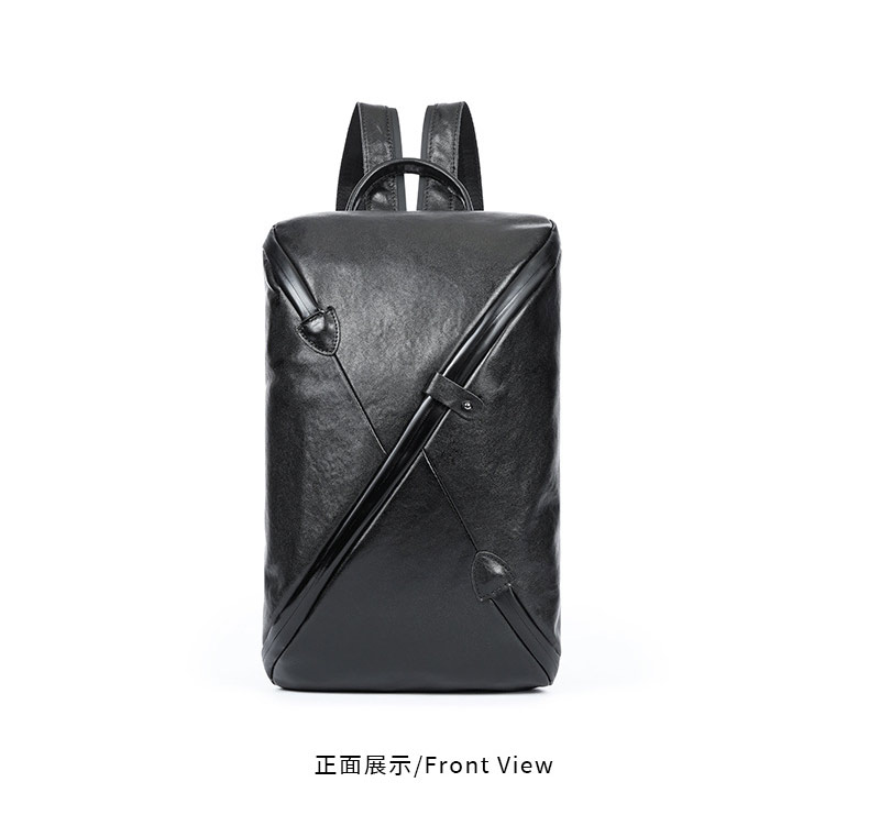 多功能胸包後背包 真皮雙肩包 防潑水時尚潮流雙肩背包斜背包 個性高級感頭層牛皮胸前包推薦 真皮包包