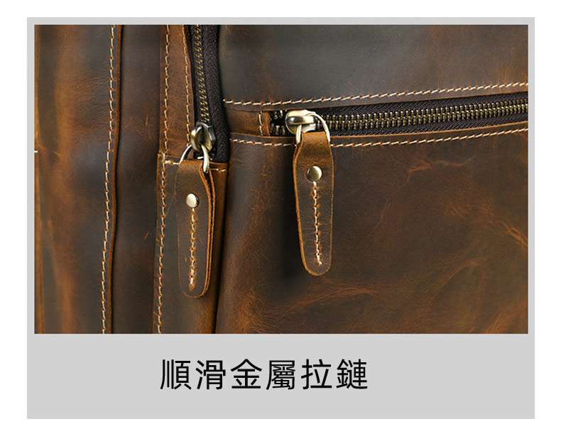 歐美復古瘋馬皮手工後背包 真皮雙肩包 男青年牛皮個性雙肩背包旅行電腦包 大容量實用背包推薦 真皮包包