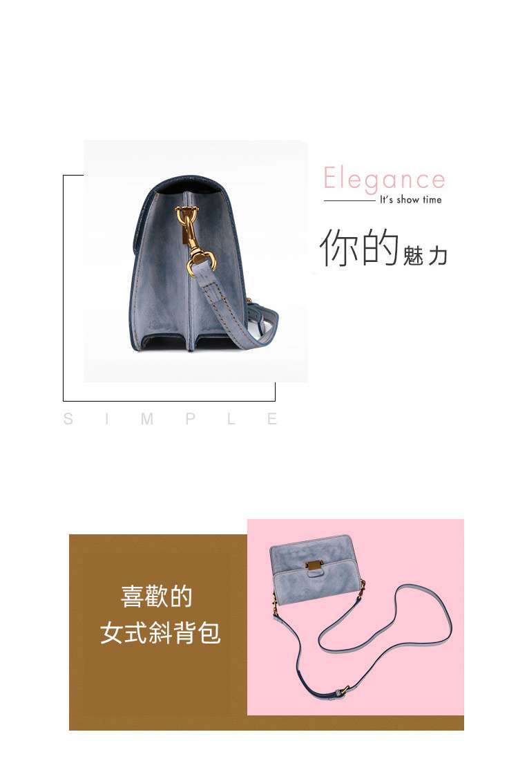 霧蠟皮斜背包 真皮女包斜挎包 橫款小方包 逛街通勤高級感單肩包 女生復古包包推薦 真皮包包