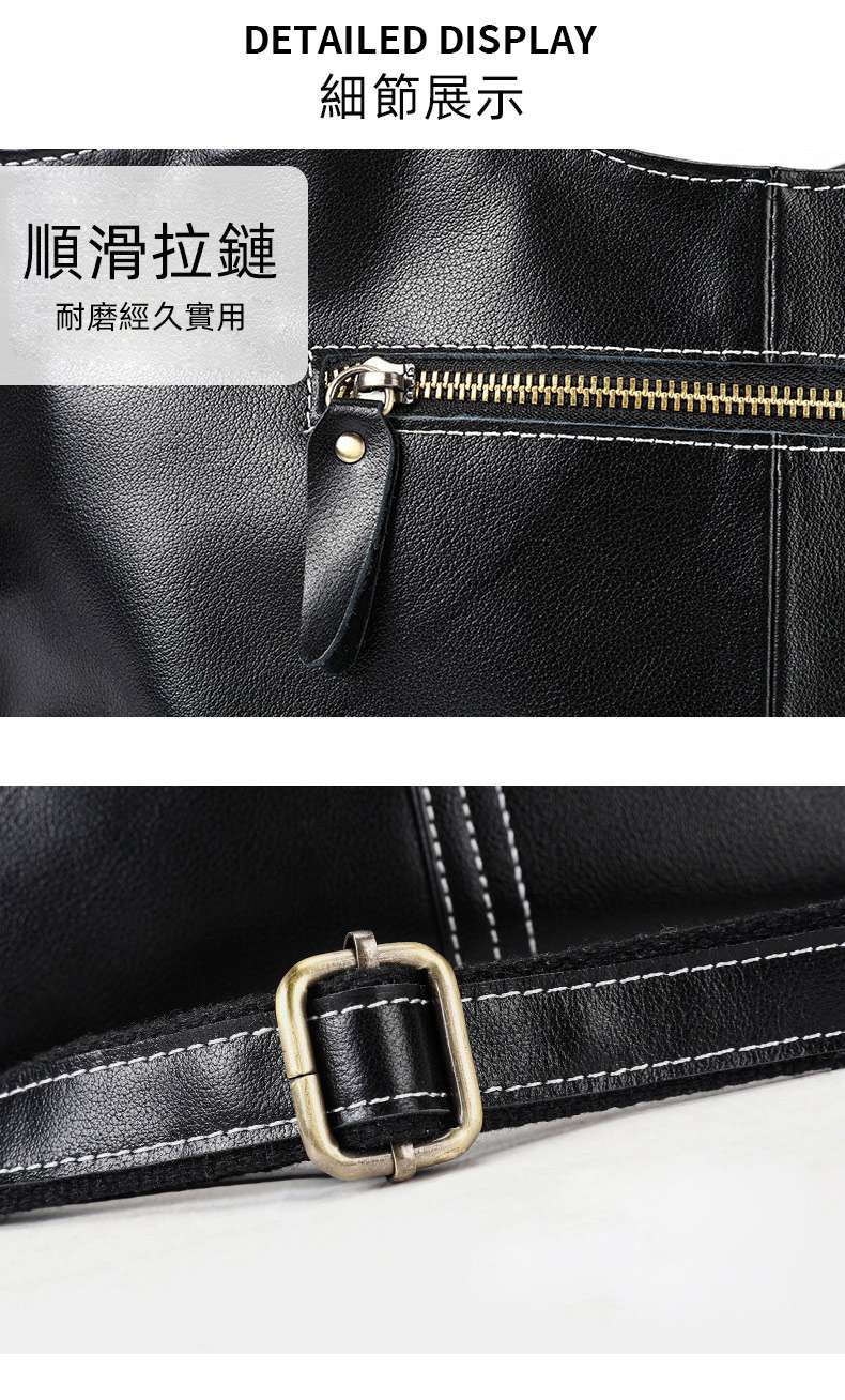 真皮女士單肩包斜背包 高級感時尚頭層牛皮質感手提包 大容量拼接個性百搭通勤包 女生小方包推薦  真皮包包