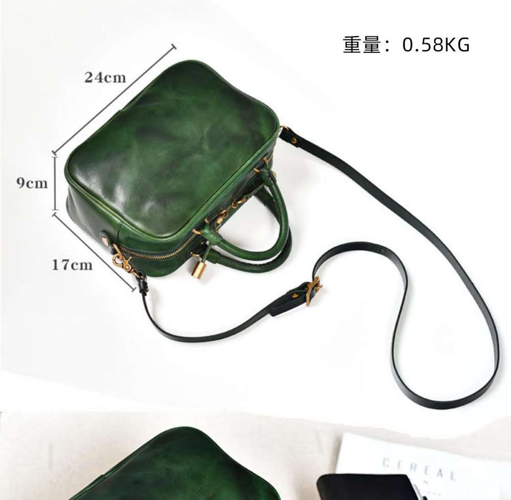 原創復古手工植鞣皮牛皮手提包 簡約斜背包女包小方包 女式手提袋單肩斜挎包 真皮女包推薦 真皮包包