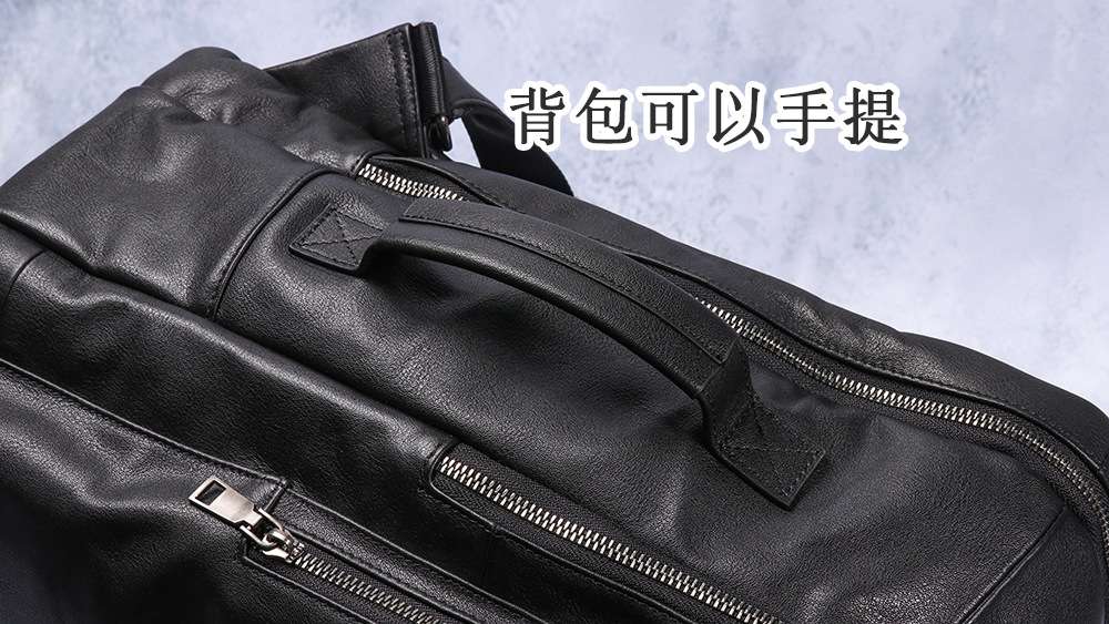 新款頭層牛皮商務款精英後背包 男士雙肩包 都市簡約風真皮雙肩背包 大容量15.6吋電腦背包推薦 真皮包包