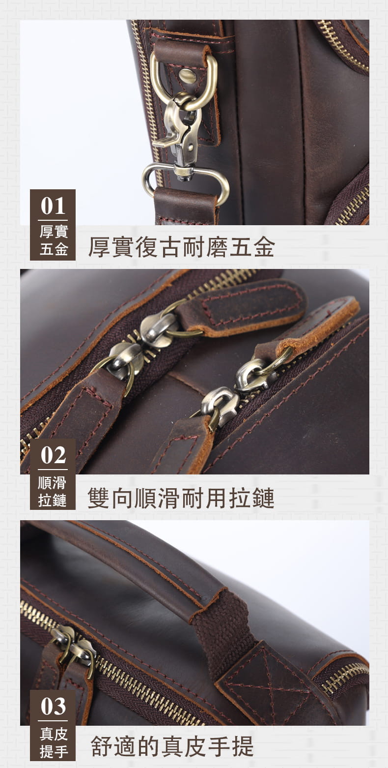 頭層牛皮單肩包 戶外休閒瘋馬皮手提包斜背包 復古簡約真皮斜挎包男士ipad包包推薦