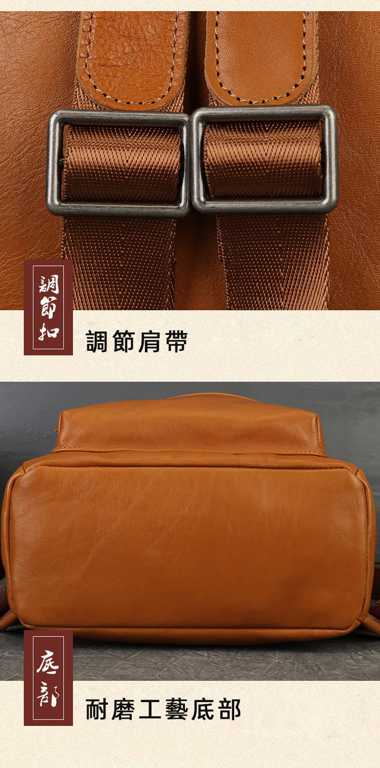 復古旅行雙肩包 女生大容量後背包 高級感雙肩背包短途出行出差真皮旅遊包推薦