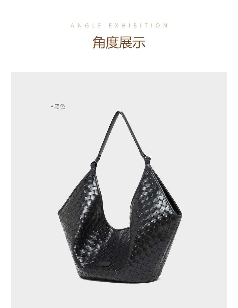 牛皮編織女包 百搭菱格包通勤大包包 新款真皮手提包大容量單肩腋下包 手袋bags時尚洋氣推薦 真皮包包