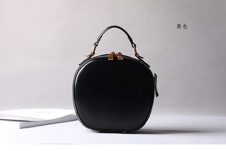 復古時尚蘋果包牛皮包包 新款真皮女包 單肩斜挎包手提包時尚小圓包 女式斜背包推薦 真皮包包