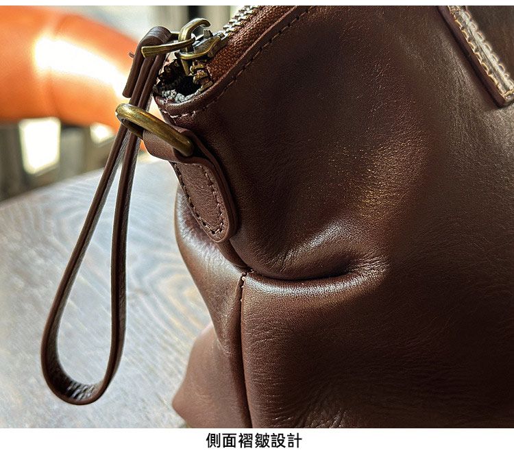 餃子包 真皮精緻氣質女包 頭層牛皮單肩斜挎包 新款樹膏皮褶皺手提包女士斜背包推薦 真皮包包