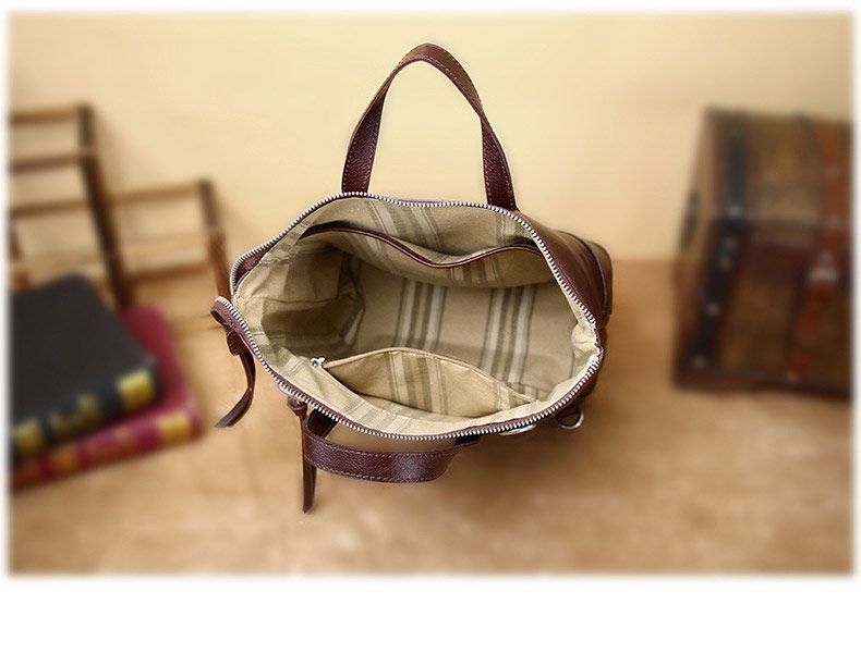 一包多用 復古後背包手提包 植鞣牛皮雙肩包 女式新款簡約背包 百搭高級感手袋推薦 真皮包包