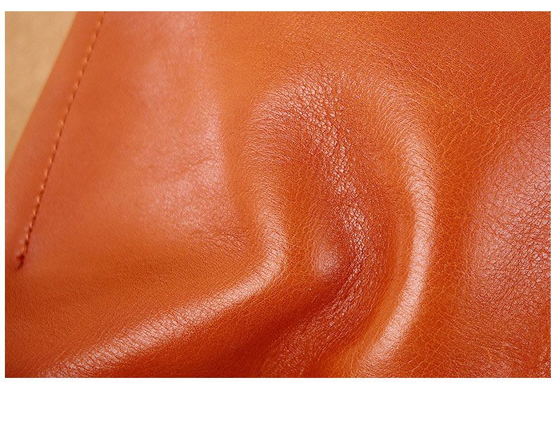 植鞣牛皮簡約復古水桶包 真皮百搭休閒單肩背包 高級感斜挎包女包斜背包推薦 真皮包包