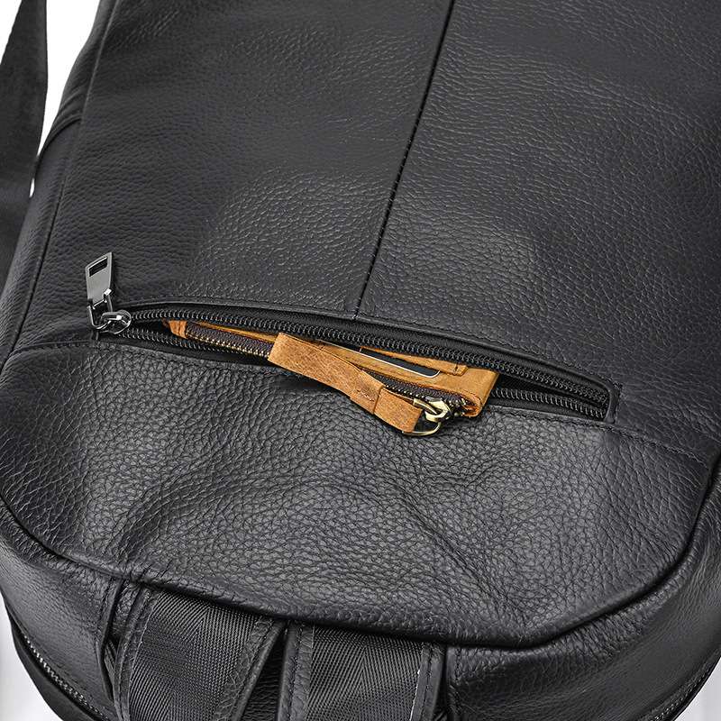 男士商務電腦背包 時尚真皮雙肩包 頭層牛皮雙肩背包 大容量筆電包新款後背包推薦  真皮包包