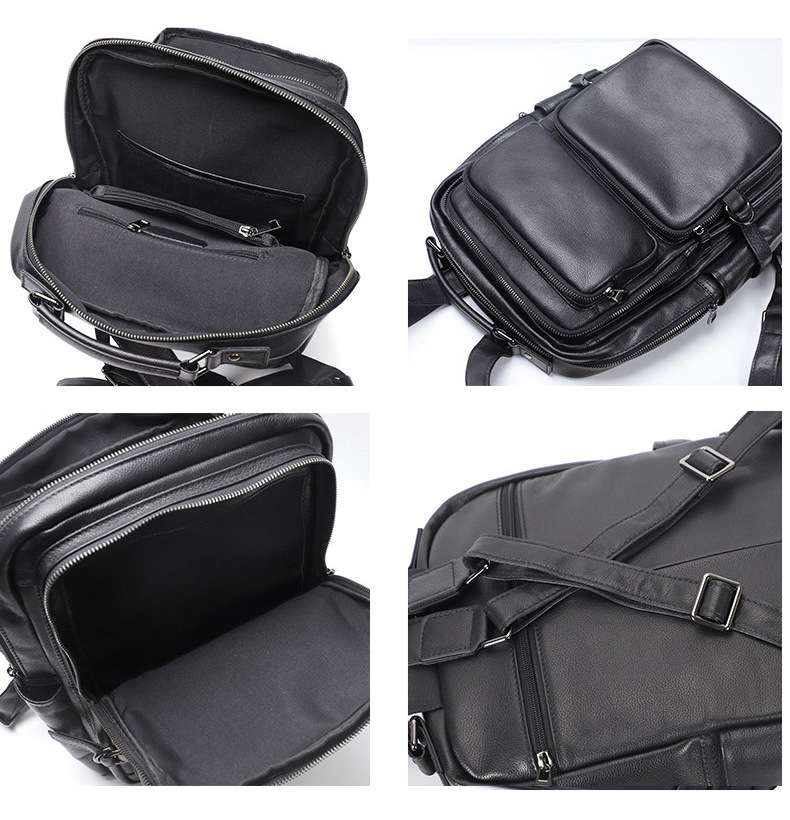 男士雙肩包 軟牛皮後背包 真皮男士旅行包 韓版潮流男包 頭層牛皮新款學生書包推薦  真皮包包