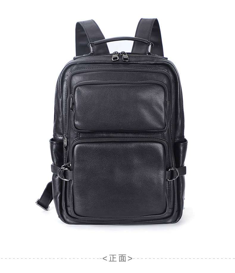 男士雙肩包 軟牛皮後背包 真皮男士旅行包 韓版潮流男包 頭層牛皮新款學生書包推薦  真皮包包