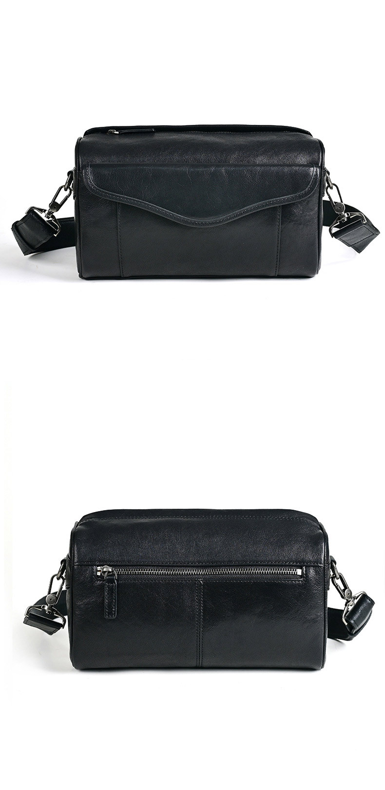 新款歐美復古大容量復古簡約斜背包 多場合斜跨包 頭層牛皮男士斜挎包肩背包推薦 真皮包包