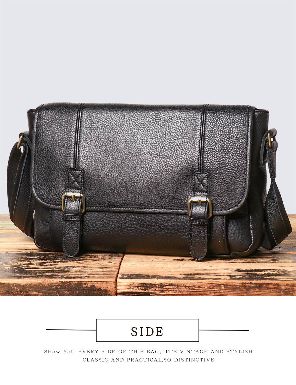 新款真皮單肩包 頭層牛皮斜挎包 大容量個性百搭郵差包 ipad包包斜背包推薦 真皮包包