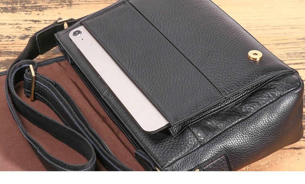 新款真皮單肩包 頭層牛皮斜挎包 大容量個性百搭郵差包 ipad包包斜背包推薦 真皮包包