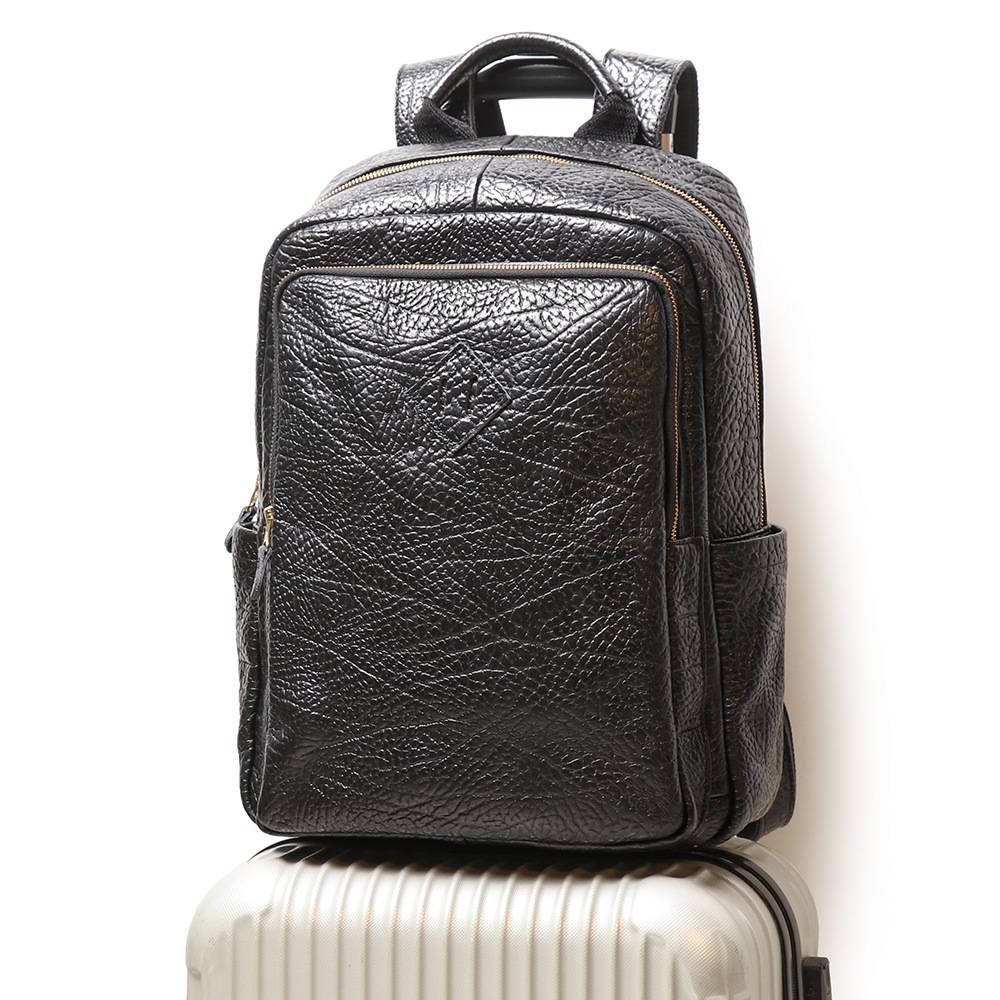 新款時尚休閒後背包 真皮雙肩包 商務旅行包電腦背包男包 15.6吋筆電背包推薦 真皮包包