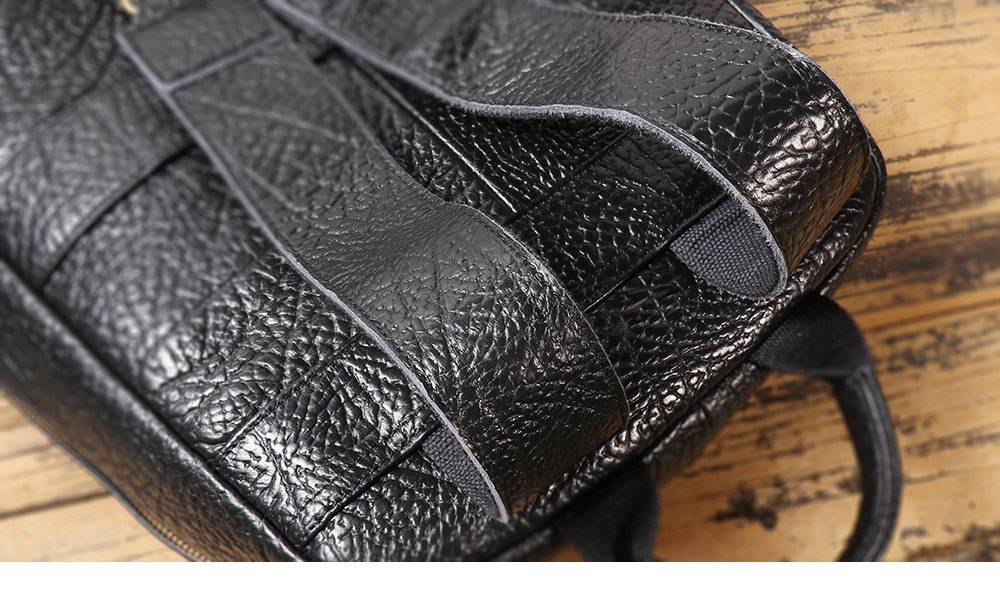 新款時尚休閒後背包 真皮雙肩包 商務旅行包電腦背包男包 15.6吋筆電背包推薦 真皮包包