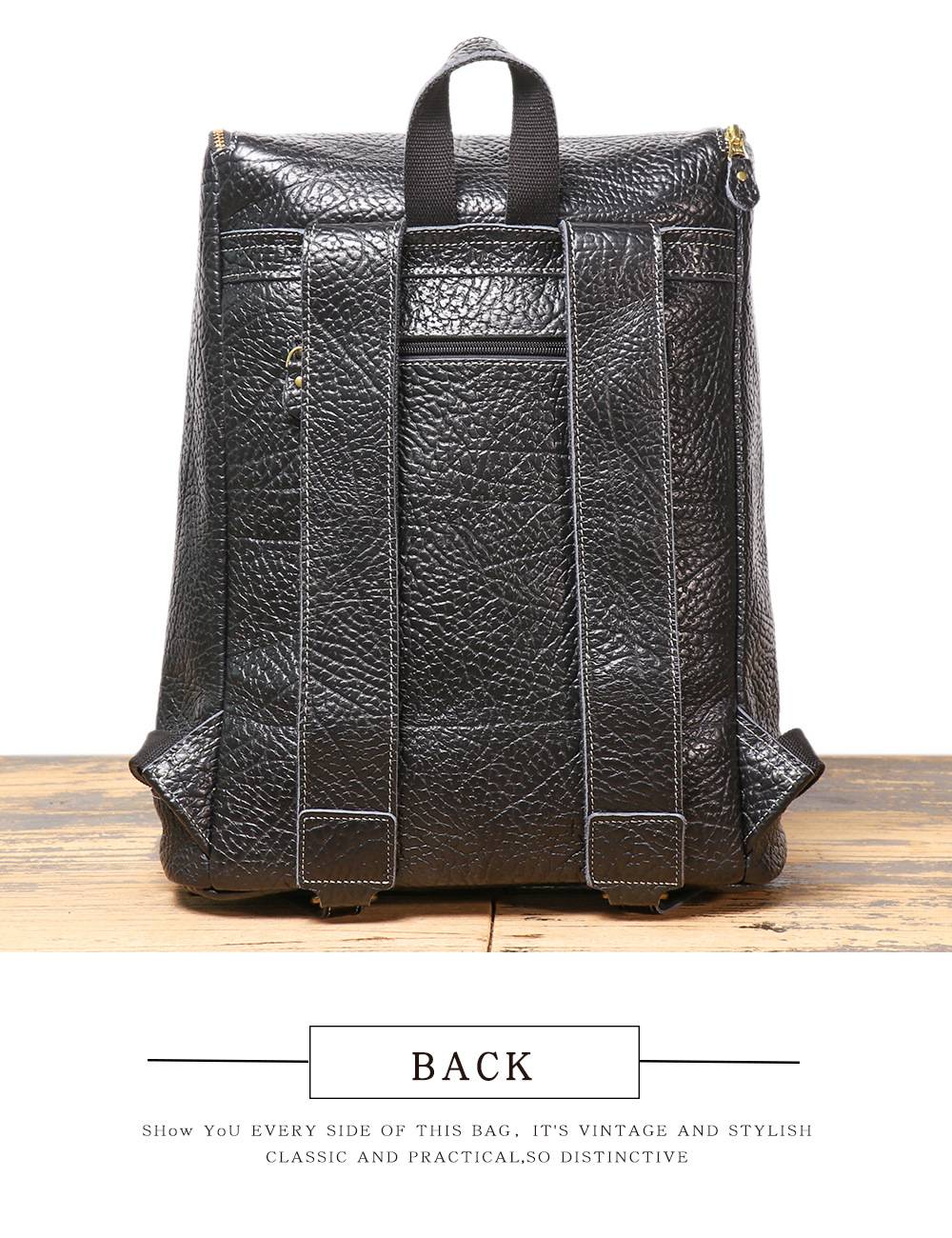 潮款男士真皮後背包 新款雙肩包 大容量頭層牛皮旅行背包 通勤多隔層電腦包推薦 真皮包包