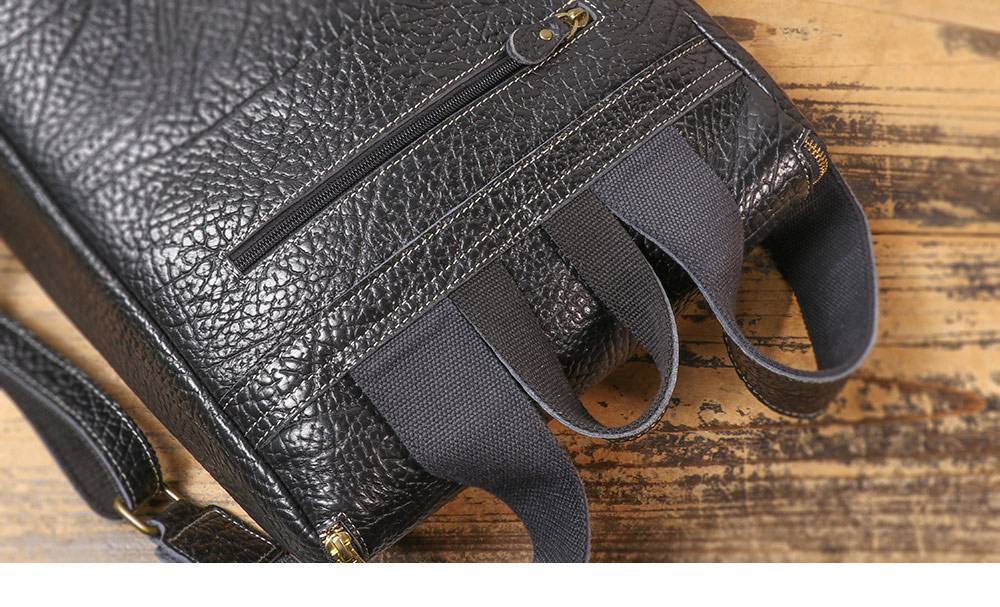 潮款男士真皮後背包 新款雙肩包 大容量頭層牛皮旅行背包 通勤多隔層電腦包推薦 真皮包包