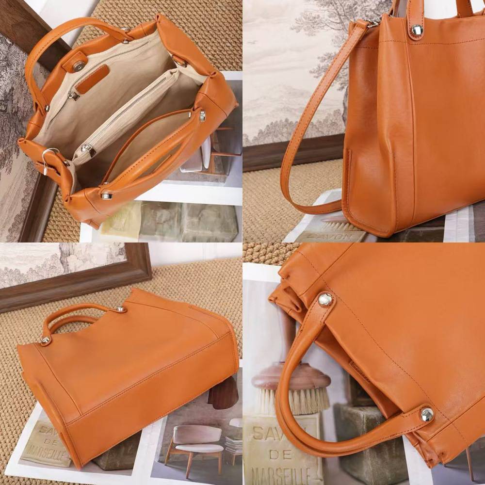 真皮女包 復古頭層植鞣牛皮斜挎單肩包 時尚百搭手提包斜背包手袋 女士大包包推薦 真皮包包