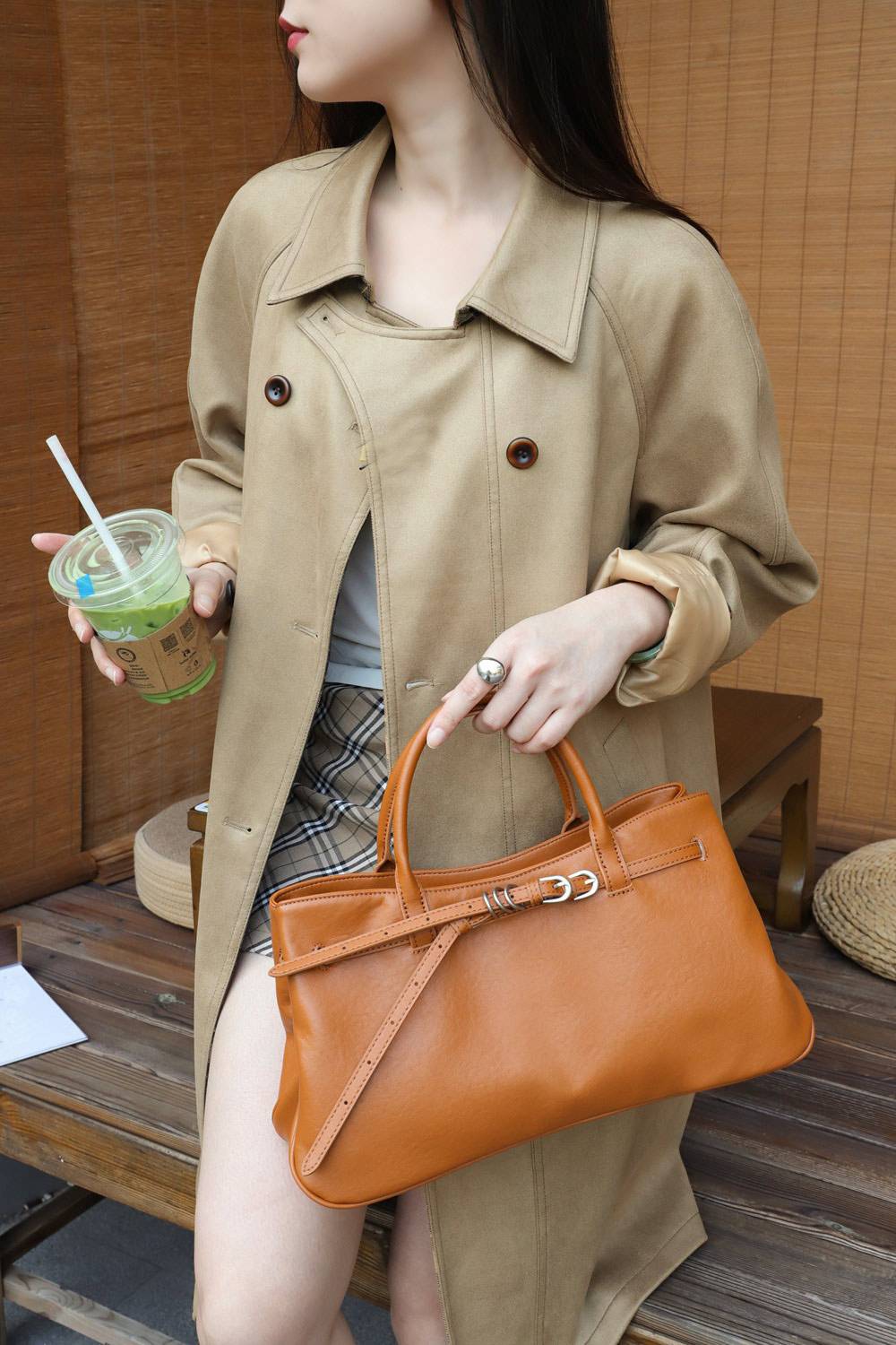 復古頭層水晶植鞣牛皮斜挎包 女生手提包 真皮大容量托特包女包包 新款單肩背包推薦斜背包 真皮包包