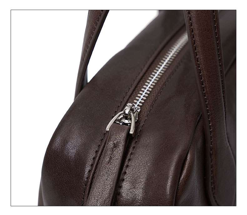 頭層水晶植鞣牛皮保齡球包 復古時尚真皮女包手袋 通勤手提包斜挎包女式新款斜背包推薦 真皮包包