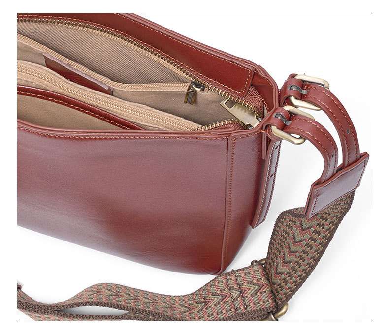 新款復古植鞣牛皮水桶包 女士潮流斜挎單肩包 真皮女包 女生頭層牛皮斜背包推薦 真皮包包