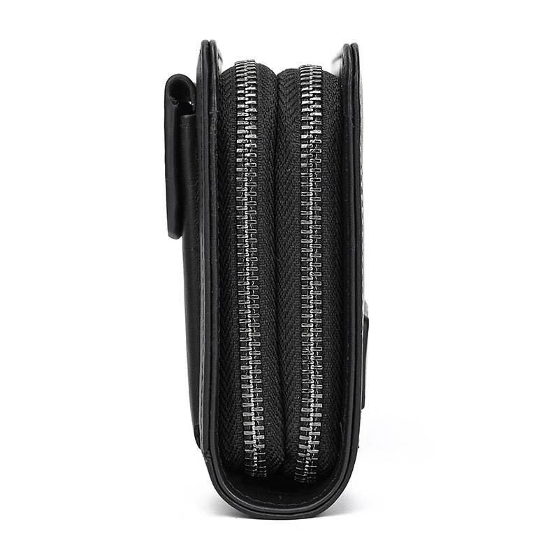 新款商務錢包 帶手帶大容量男士手拿包 瘋馬皮復古手抓包 頭層牛皮手機包錢夾皮夾推薦 真皮包包