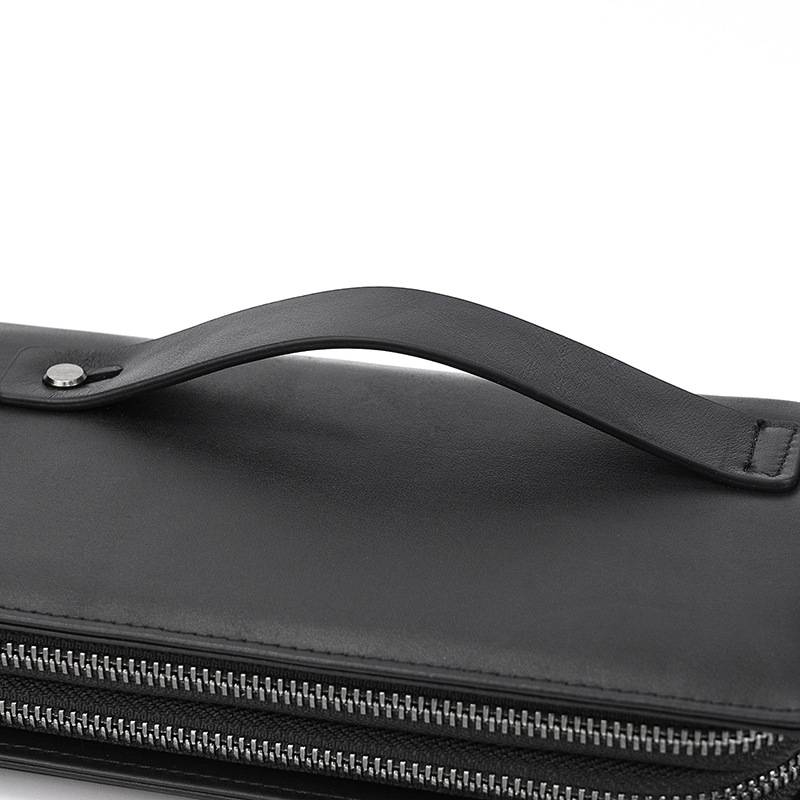 新款商務錢包 帶手帶大容量男士手拿包 瘋馬皮復古手抓包 頭層牛皮手機包錢夾皮夾推薦 真皮包包