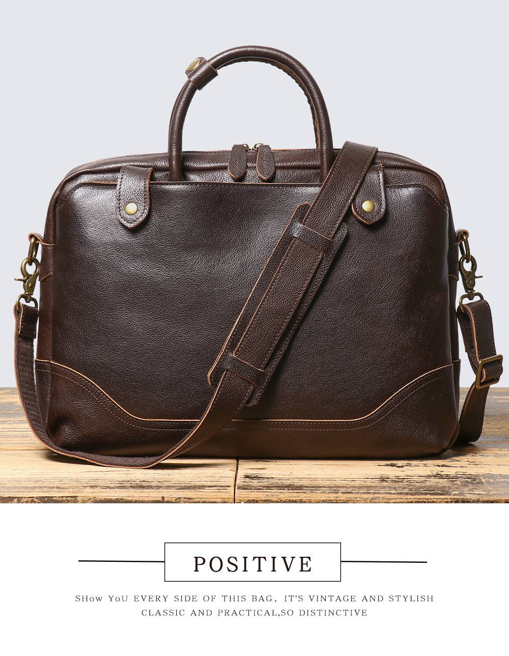 熱款男士公文包商務電腦包 新款精緻高級感頭層牛皮手提包 真皮公事包單肩斜挎包推薦 真皮包包
