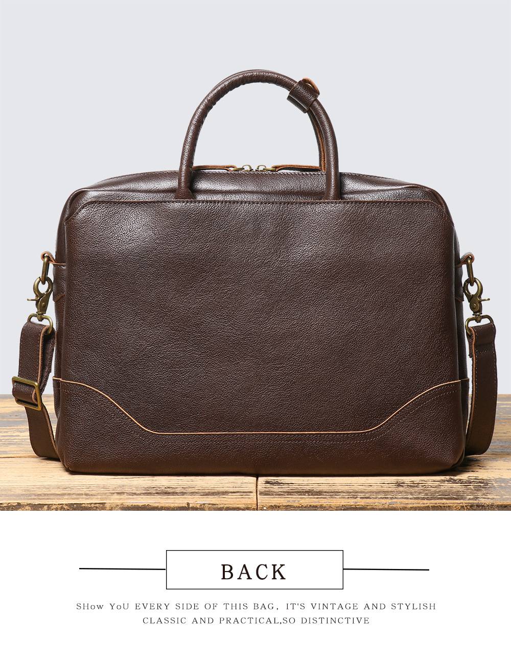 熱款男士公文包商務電腦包 新款精緻高級感頭層牛皮手提包 真皮公事包單肩斜挎包推薦 真皮包包
