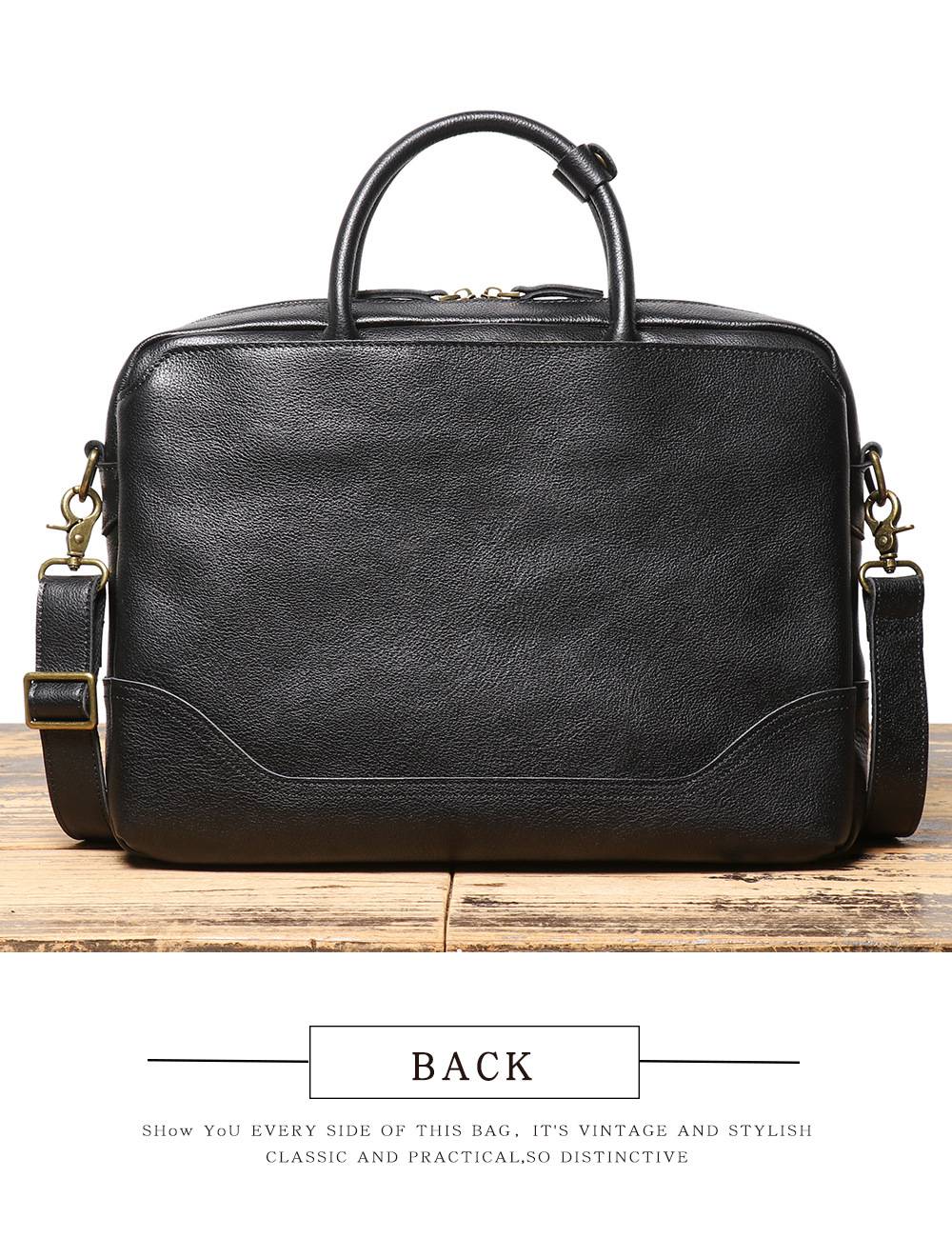 熱款男士公文包商務電腦包 新款精緻高級感頭層牛皮手提包 真皮公事包單肩斜挎包推薦 真皮包包