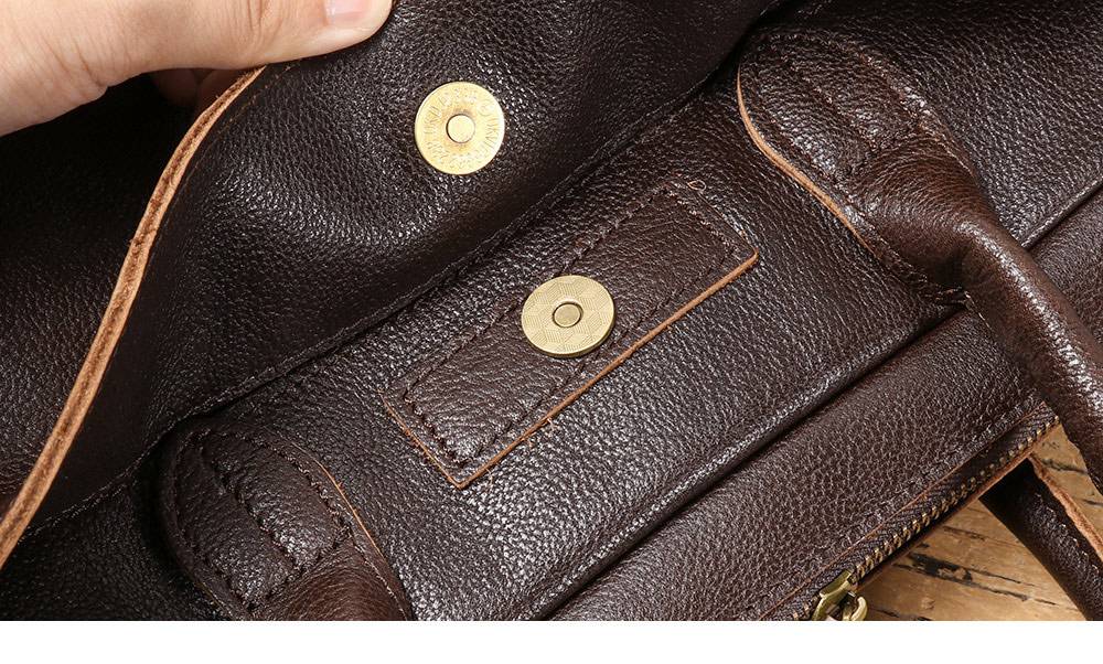 熱款男士公文包商務電腦包 新款精緻高級感頭層牛皮手提包 真皮公事包單肩斜挎包推薦 真皮包包