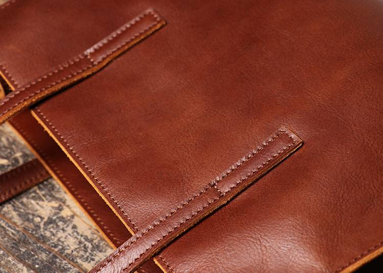 新款真皮手提包女包 頭層牛皮單肩包托特包 簡約百搭女士方包ipad包包手袋推薦  真皮包包