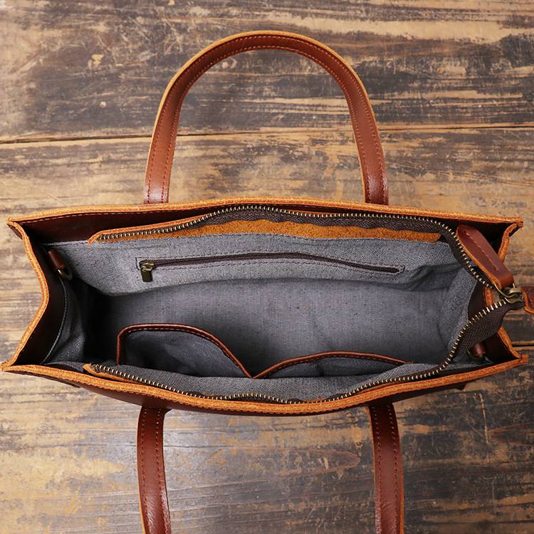 新款真皮手提包女包 頭層牛皮單肩包托特包 簡約百搭女士方包ipad包包手袋推薦  真皮包包