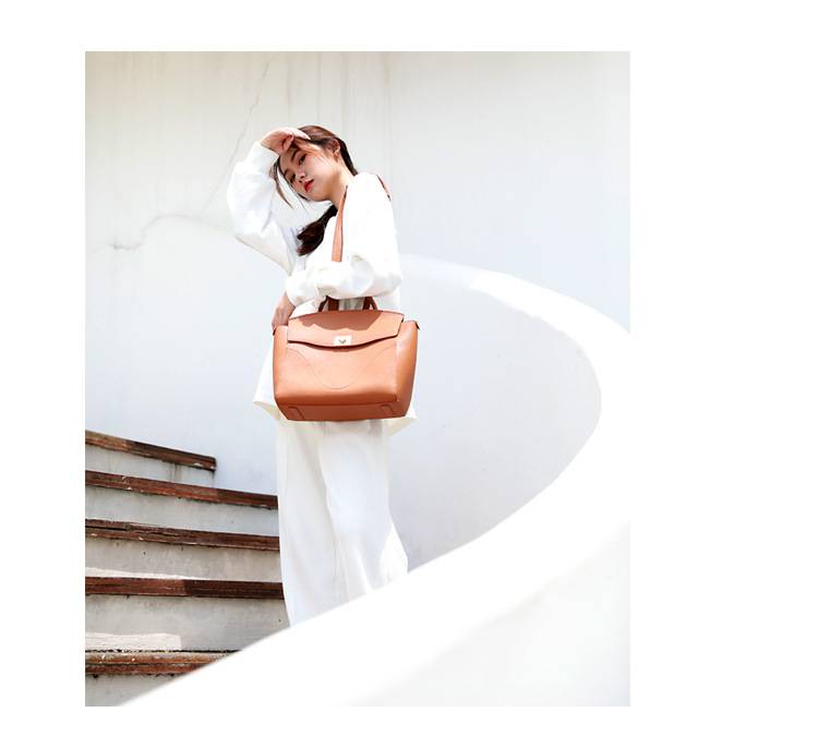 新款多功能海浪包 後背包手提斜背包 小眾設計通勤大容量單肩背包雙肩包 真皮女包百搭包包推薦 真皮包包