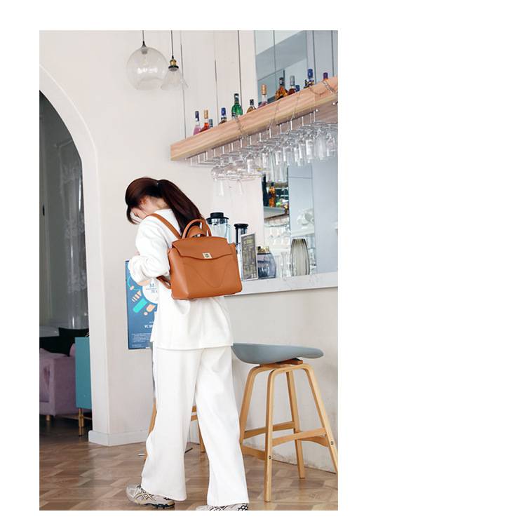 新款多功能海浪包 後背包手提斜背包 小眾設計通勤大容量單肩背包雙肩包 真皮女包百搭包包推薦 真皮包包