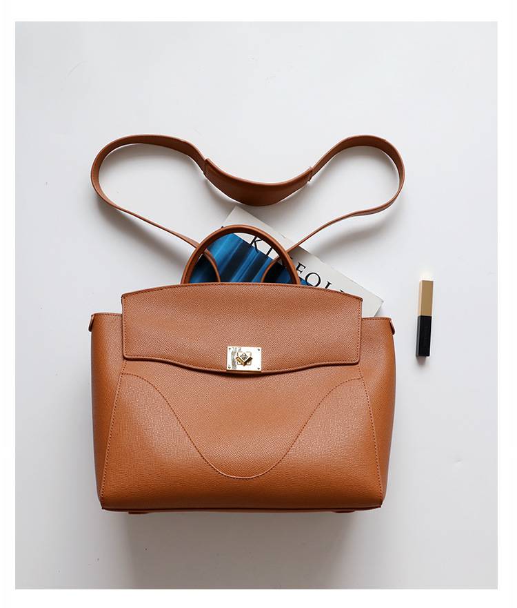 新款多功能海浪包 後背包手提斜背包 小眾設計通勤大容量單肩背包雙肩包 真皮女包百搭包包推薦 真皮包包