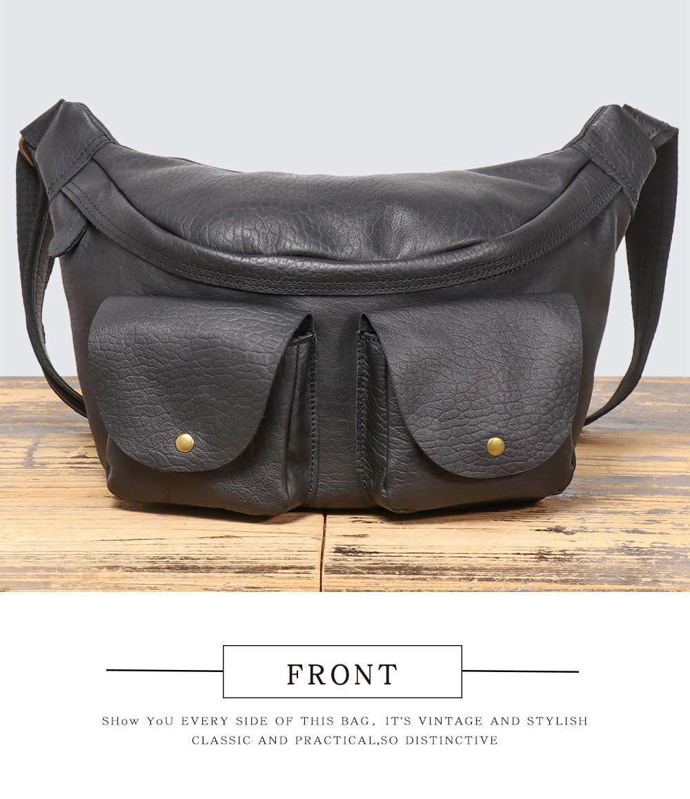 爆款高級創意時尚背包 新款頭層牛皮騎行包 多功能旅行便捷斜挎胸包肩背包 斜背包推薦 真皮包包