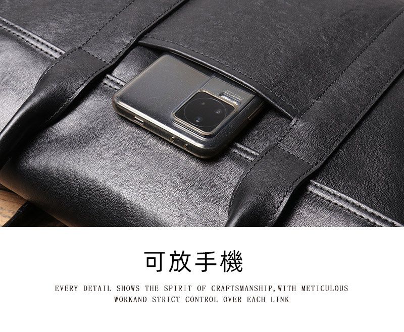 新款男士真皮商務公事包 頭層牛皮穿拉杆箱包出差公文包筆電包 大容量手提包電腦包推薦 真皮包包