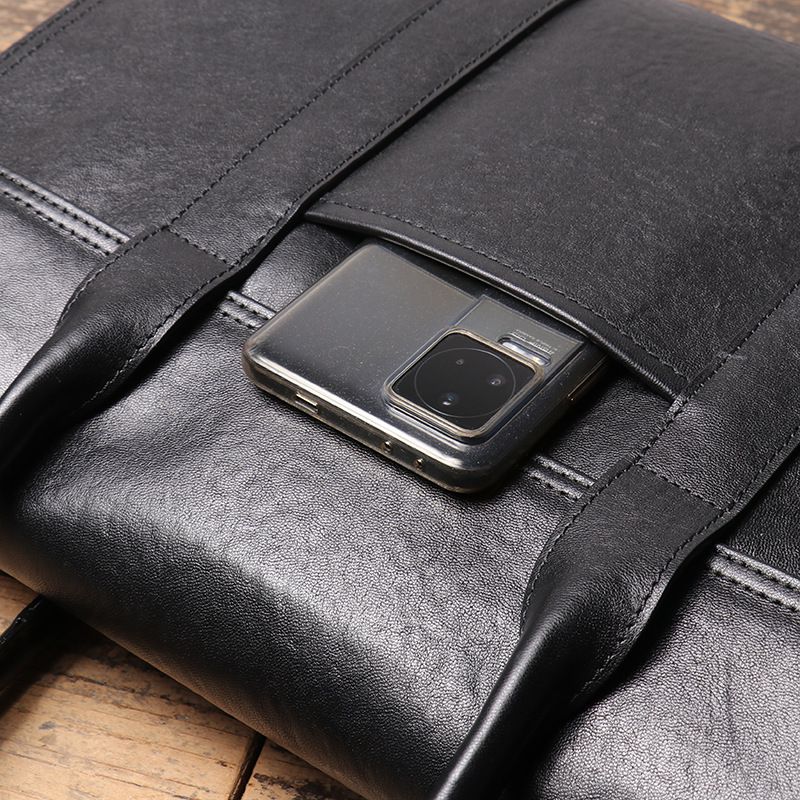 新款男士真皮商務公事包 頭層牛皮穿拉杆箱包出差公文包筆電包 大容量手提包電腦包推薦 真皮包包