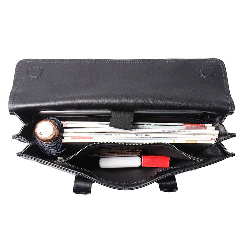 新款男士真皮商務公事包 頭層牛皮穿拉杆箱包出差公文包筆電包 大容量手提包電腦包推薦 真皮包包