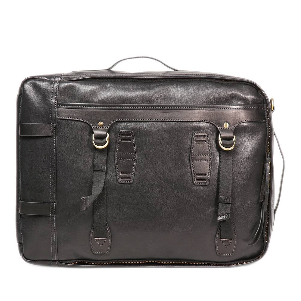 歐美復古男式真皮出差旅行背包 多功能頭層牛皮新款手提電腦包後背包 穿拉杆箱旅行包推薦 真皮包包