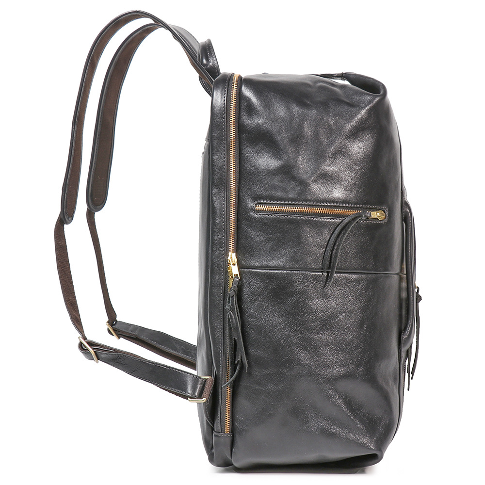 歐美植鞣皮手提旅行袋 多功能牛皮電腦包 真皮後背包 高級感男出差旅行雙肩背包推薦 真皮包包