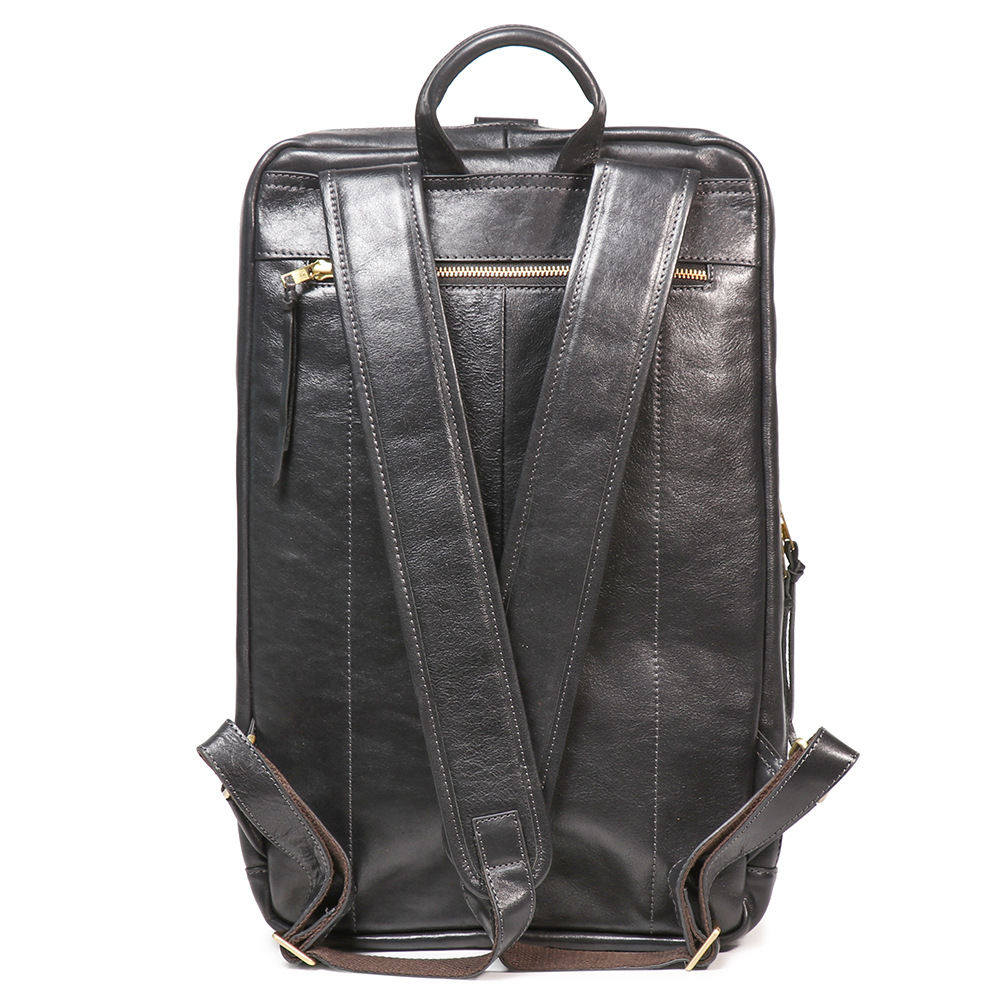 歐美植鞣皮手提旅行袋 多功能牛皮電腦包 真皮後背包 高級感男出差旅行雙肩背包推薦 真皮包包